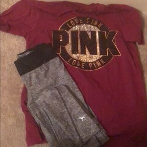 Leggings and short sleeve set